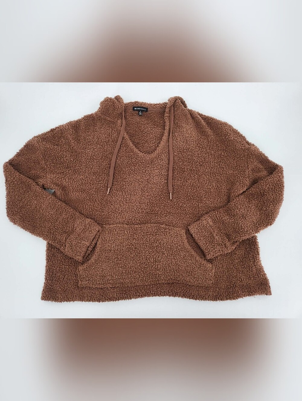 Beyond Yoga Men's Brown Sherpa Hoodie Sweater Medium